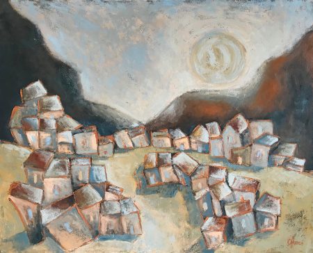 Walking with a baloon